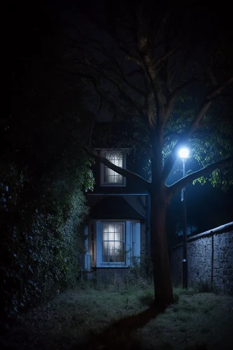 Cinematic Nocturnal Noir style reference image — moody teal and blue tones