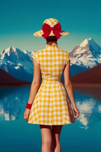 Graphic Surrealist Minimalism style reference image — bold primary color blocking