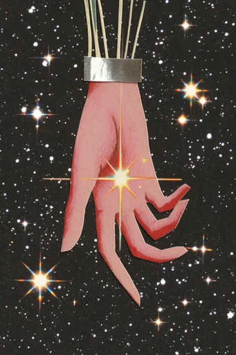 Analog Cosmic Surrealism style reference image — cosmic surrealism