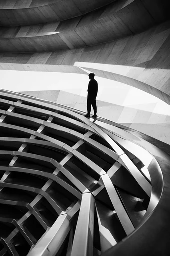 Monolithic Brutalist Noir moodboard — generate AI images in this style