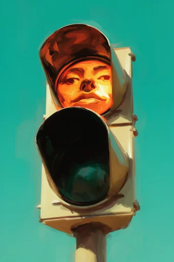 Bold Expressive Illustration style reference image — high-contrast lighting