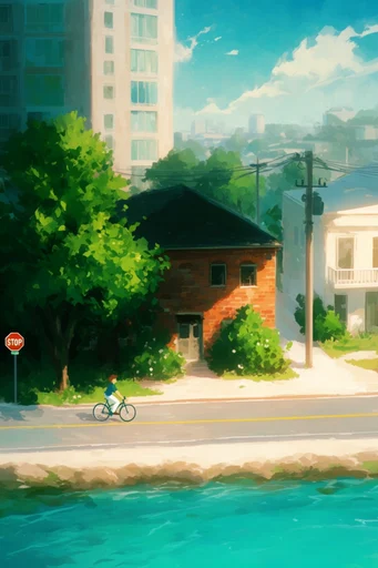 Nostalgic Ghibli Verdancy style reference image — Studio Ghibli background style