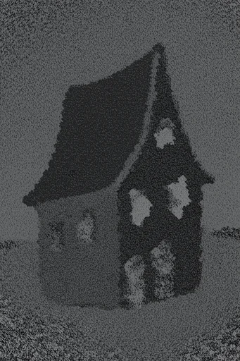 Gritty Monochromatic Noir style AI image example 4