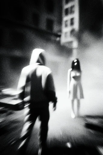 Ethereal Nocturnal Analog style reference image — heavy film grain