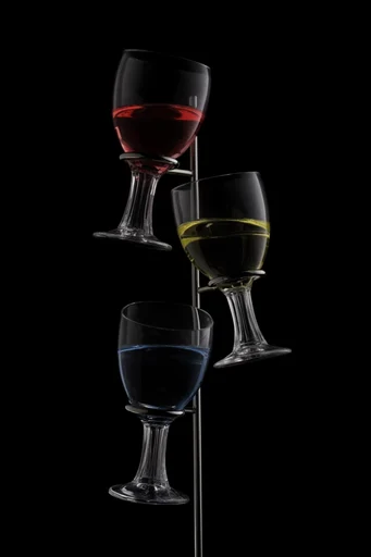 Monochrome Refractive Minimalism style reference image — glass refraction