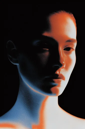 Thermal Noir Graphicism moodboard — generate AI images in this style