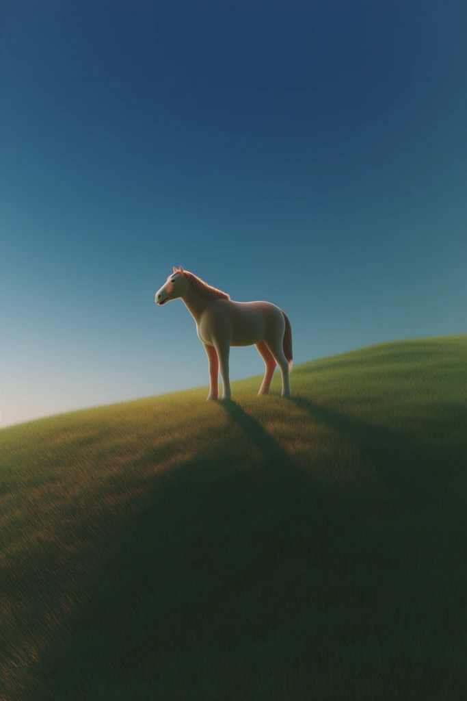 Surreal Minimalist Pastoral style AI image example 3
