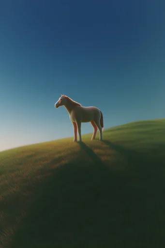 Surreal Minimalist Pastoral style reference image — vast clear sky