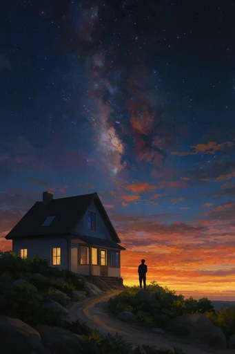 Luminous Cosmic Nocturnes style reference image — cosmic dreamscape