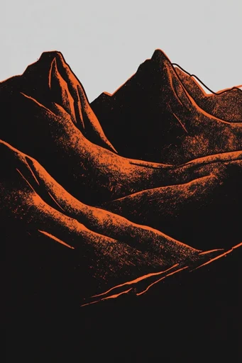 Thermal Noir Graphicism style reference image — high-contrast chiaroscuro