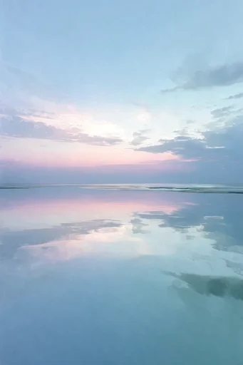 Ethereal Mirror Surrealism style reference image — glass-like perfect reflection