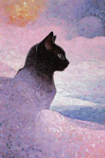 Ethereal Mosaic Impressionism style reference image — dreamy atmospheric