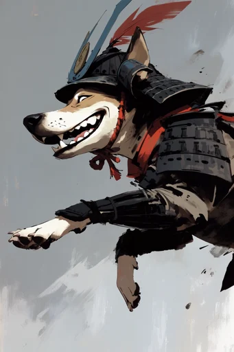 Dynamic Ink Fantasy style reference image — minimalist background