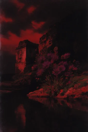 Apocalyptic Gothic Sublime style reference image — volcanic atmospheric gloom