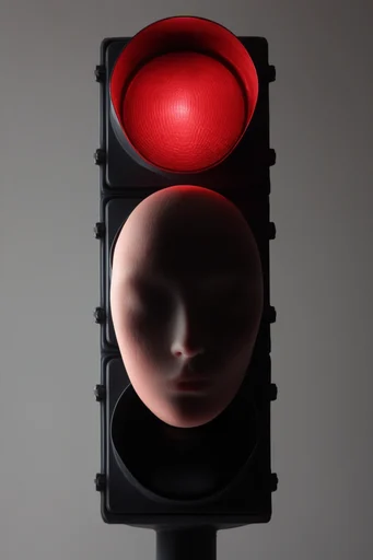 Avant-Garde Crimson Noir style reference image — stark chiaroscuro lighting