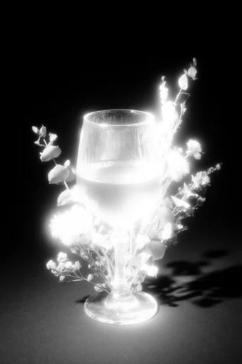 Ethereal Noir Luminescence style reference image — ethereal glowing silhouette