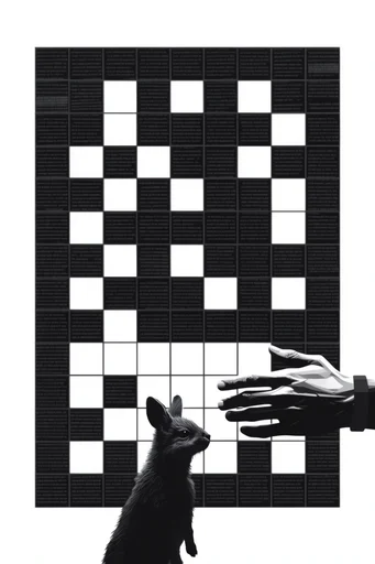 Monochrome Geometric Abstraction style reference image — stark silhouette