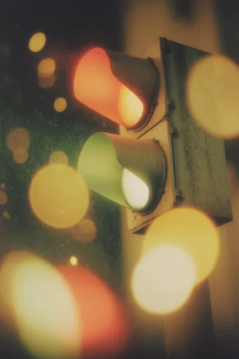 Prismatic Nocturnal Dreamscape style reference image — prismatic light leaks