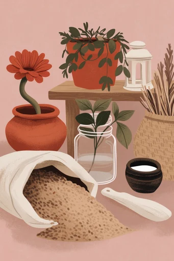 Textured Modern Illustration style reference image — grainy texture