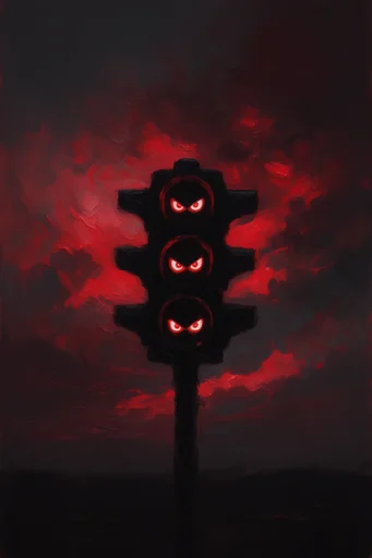 Crimson Noir Gothic style reference image — stark high-contrast silhouettes