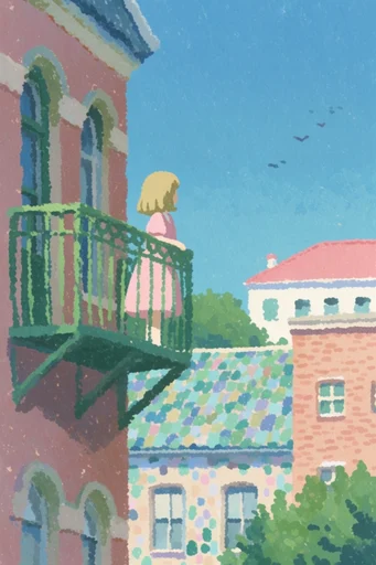 Whimsical Pastel Storybook style reference image — gouache painting texture