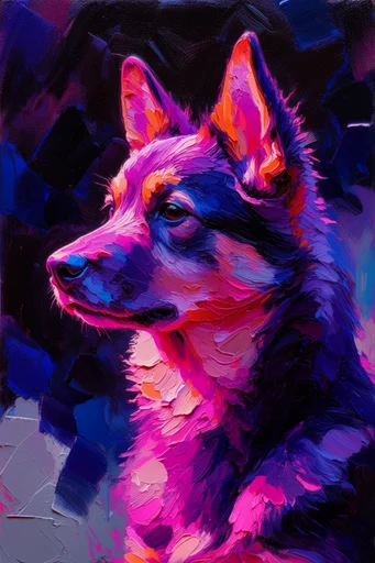 Neon Noir Tactile style reference image — gritty retro-futuristic