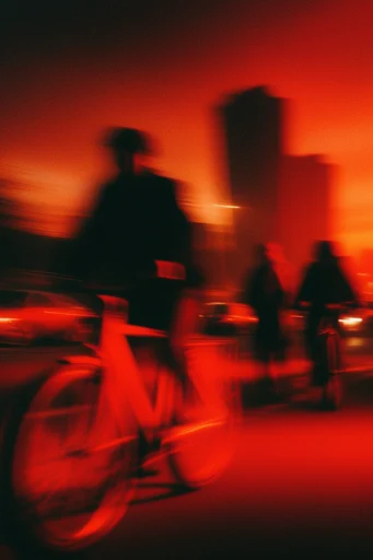 Nocturnal Kinetic Ember style reference image — fiery motion blur