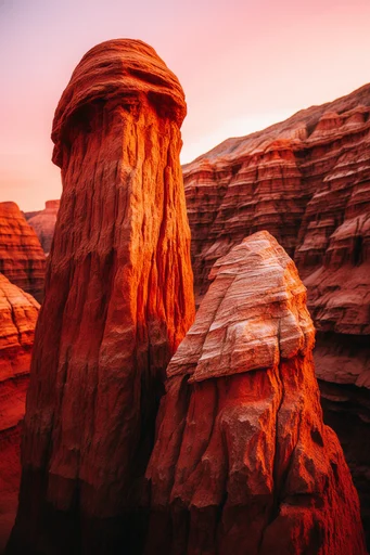 Ethereal Geological Surrealism style reference image — minimalist alien topography