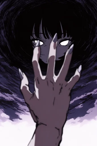 Cyber-Gothic Noir Manga style reference image — chiaroscuro lighting