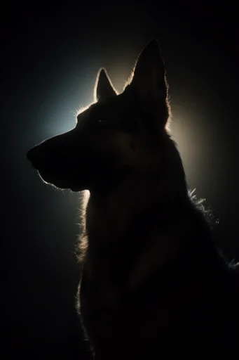 Luminous Chiaroscuro Noir style reference image — dramatic silhouette