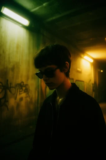 Cinematic Nocturnal Noir style reference image — low-key moody composition