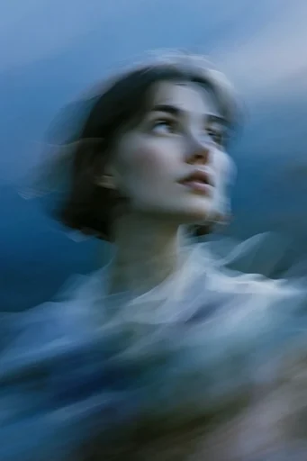 Ethereal Blue Motion style reference image — long exposure