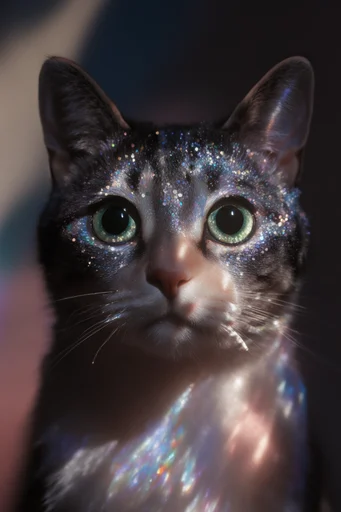 Prismatic Tactile Glamour style reference image — high-contrast editorial