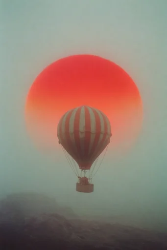 Ethereal Crimson Minimalism style reference image — minimalist surrealism