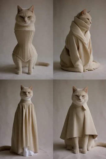 Sculptural Neutral Minimalism style reference image — high-fashion photography