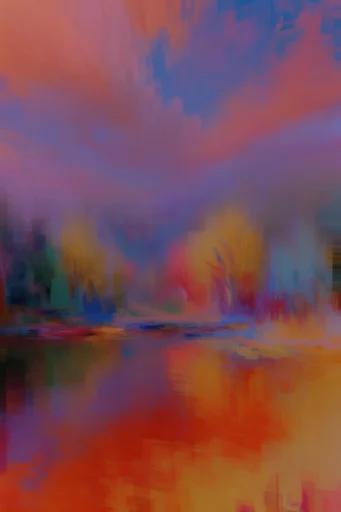 Corrupted Neon Dreamcore style AI image example 2