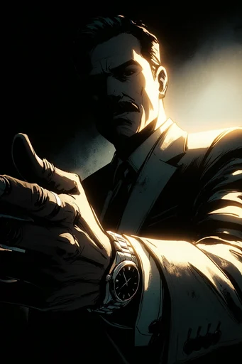 Cinematic Brutalist Sol style reference image — high-contrast chiaroscuro
