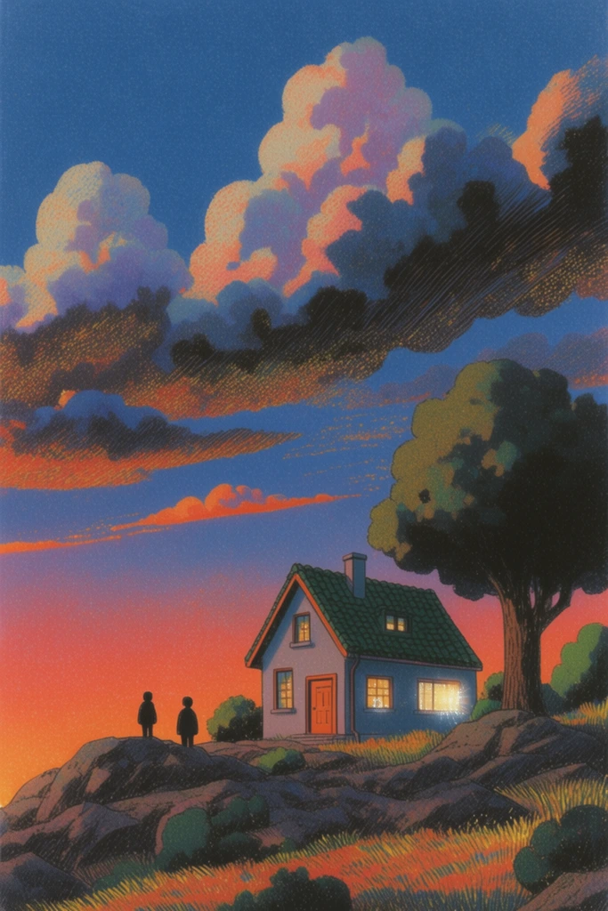 Nocturnal Storybook Surrealism style AI image example 2