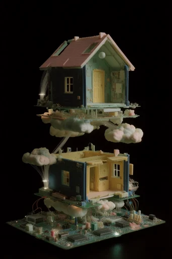 Translucent Cyber-Organic Assemblage style AI image example 4