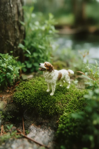 Macro Miniature Worlds style reference image — whimsical scale model