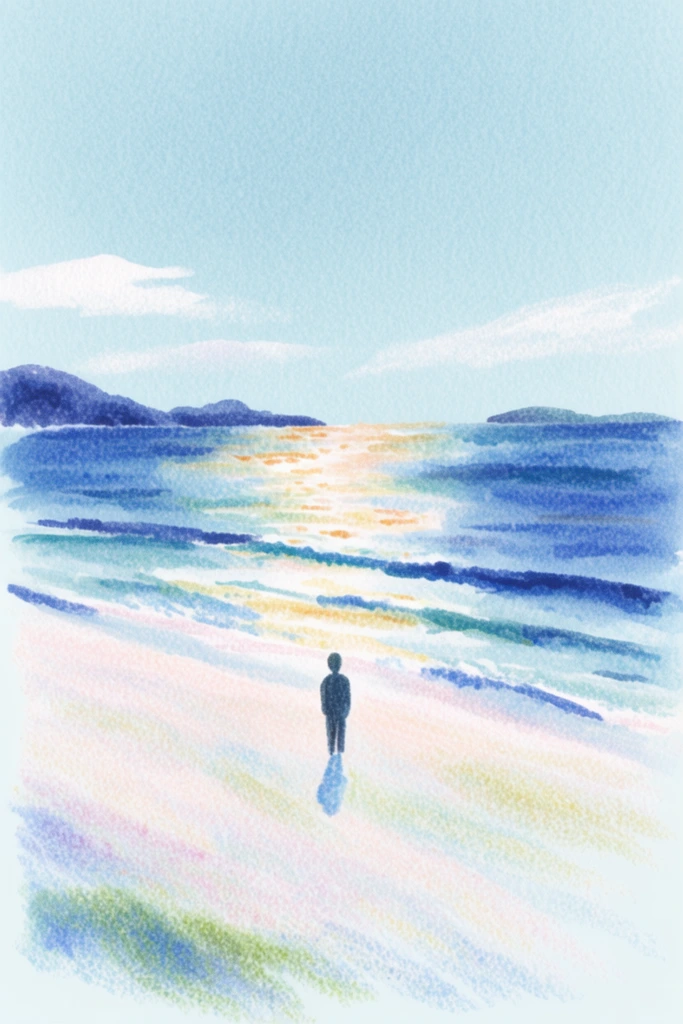 Dreamy Textured Minimalism style AI image example 2