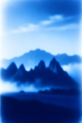Ethereal Cyanotype Haze style reference image — cyanotype print