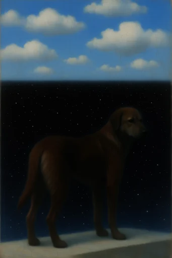 Celestial Surrealist Oil style reference image — celestial silhouette