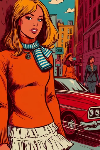 Vivid Crimson Graphicism style reference image — saturated crimson and gold palette