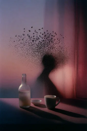 Ethereal Granular Twilight style reference image — stippled texture