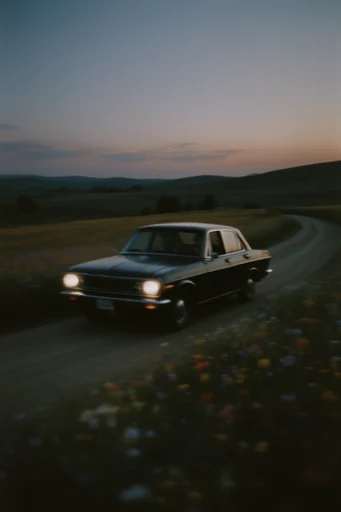 Cinematic Twilight Solitude style reference image — melancholic solitude