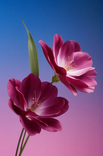 Vibrant Chromatic Botanical Surrealism style reference image — surreal floral portrait