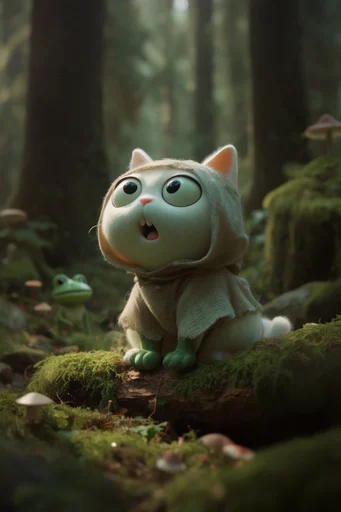 Enchanted Woodland Whimsy style reference image — cute stylized characters