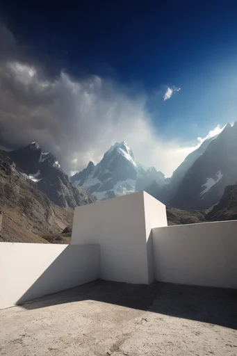 Monolithic Arid Surrealism style reference image — surreal minimalism