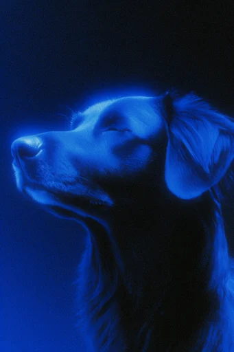 Electric Cobalt Noir style reference image — soft-focus texture